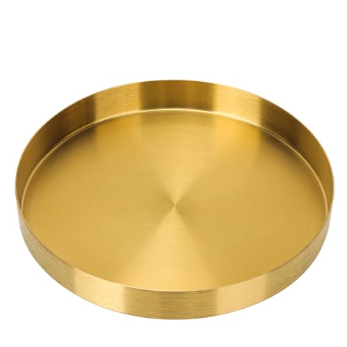 Decorative Tray Centerpiece Decor Organizer Round Trays Storage for Coffee Table Tray Home Decor for Living Room Kitchen Counter