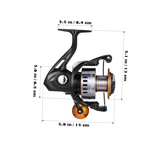Carrete de pesca para rio lago y oceano PRETYZOOM de metal duradero para toda la familia 2