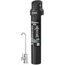 Pureal Under Sink Water Filter System with Faucet, Full System NSF/ANSI 42&372 Certified, Removes PFAS, Lead, Chlorine, Bad Taste & Odor, 20,000 Gallons, 4-Year, 17-Inch, Made in Korea PPU-1700D