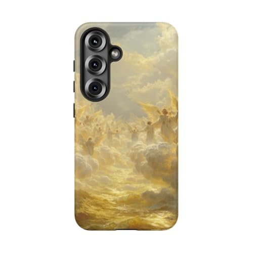 Coque Samsung S25 Golden Angels Above Clouds coque rigide mate