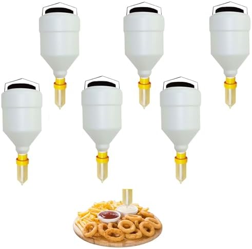 Leak-Proof Hanging Sauce Dispenser, 3.5L/5.5L Refillable Squeeze Bottles for Catering, BBQ & Restaurants - Set of 6, Perfect for Sauces & Condiments