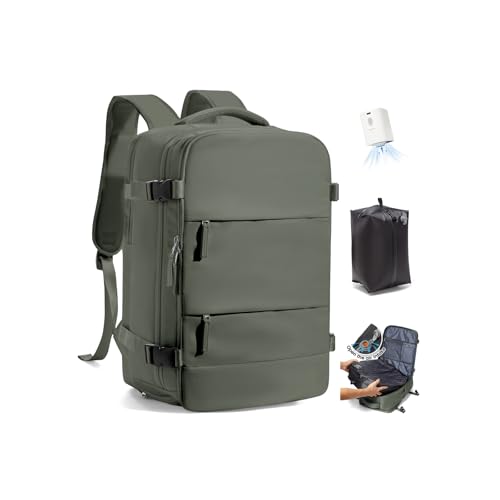 SZLX Sac à Dos Sous Vide Bagage à Main Pour Femmes, Sac à Dos Airbag Avec Système De Vide Pour Le Voyage, Ryanair Travel Ruscksack Taille Cabine Avec Pompe étanche...