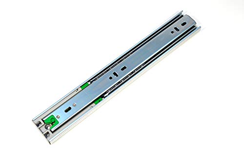 FGV Soft-Close volledig uittrekbare telescooprail met demper, laderails, schuifladerails, 45 mm 40 cm