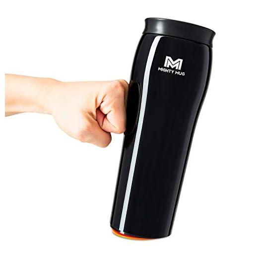 Mighty Mug | The Untippable Mug | Grips When Hit, Lifts for Sips | Insulated Stainless Steel Tumbler | Cupholder Friendly | Gifts for Women Men All | Leakproof | 6 Hour Hot / 24 Cold | 16oz | Midnight