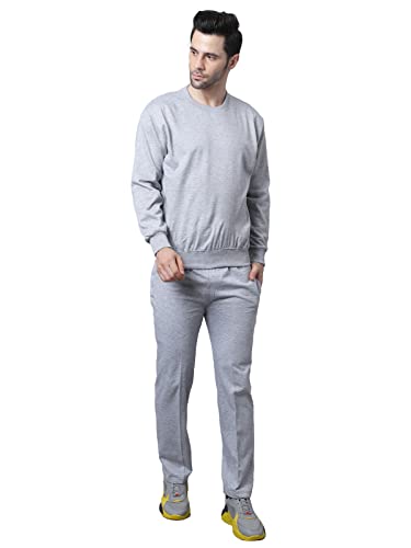 Image of Mack Jonney Fleece Solid Tracksuit Co-ord Set for Men (Pack of 2)-SW RN MLG MRN LOWER MLG MRN 04-P