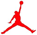 Air Jordan Nike Jumpman Logo Vinyl Decal Sticker 5.5' - Choose Many Color (Red)