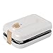 GUBAOPQLA 3 en 1 Appareil à Sandwich, Appareil à Croque Plaques Détachables Antiadhésives et Interchangeables, Gaufrier Presse à Panini, Machine à Petit Déjeuner, Thermostat Réglable Automatique,Blanc
