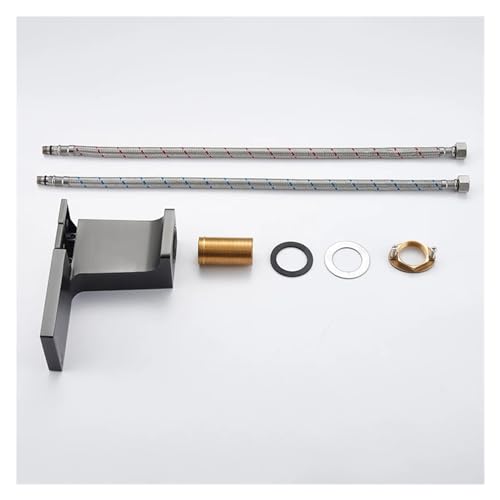 Grifo monomando de baño para eliminar salpicaduras en lavabo con latón de oro cepillado 3