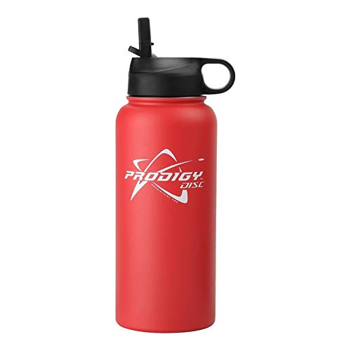 Prodigy Discs Logo 32 oz. Stainless Steel Insulated Disc Golf Water Bottle - Red