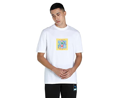 PUMA Mens Downtown Graphic Tee, White, S (59733752)