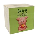 Ob zum Geburtstag oder als Glücksbringer – dieses Sparschwein ist ein Muss! Mit dem Spruch Sparnferkel verspricht es, dass jeder Cent, der hier reinkracht, sich in pures Glück verwandelt. Leg los, wirf die Münzen und lass das Schweinchen klimpern – Dein Weg zum Reichtum ist ländlich-charmant gepflastert!