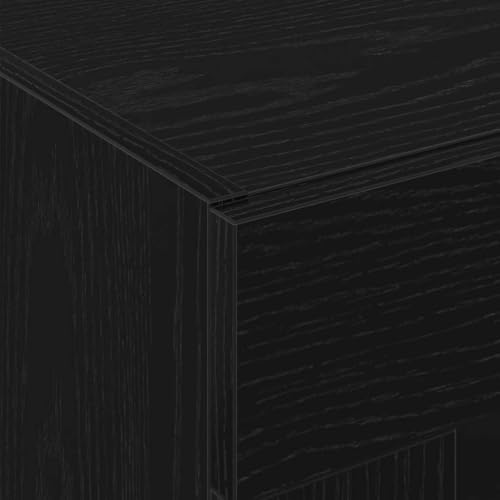 Cabinets muraux chêne noir 69,5x34x90 cm meuble de rangement - 7