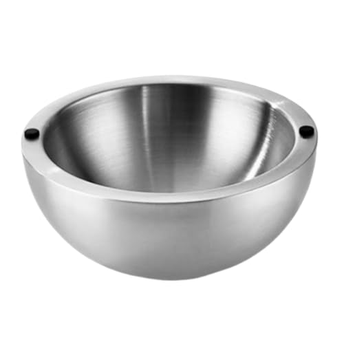 Ciotole da portata in acciaio inox, a doppia parete, isolate, per feste, in acciaio inox, per cibi caldi e freddi, salse, guacamole, insalata, antipasti, condimenti