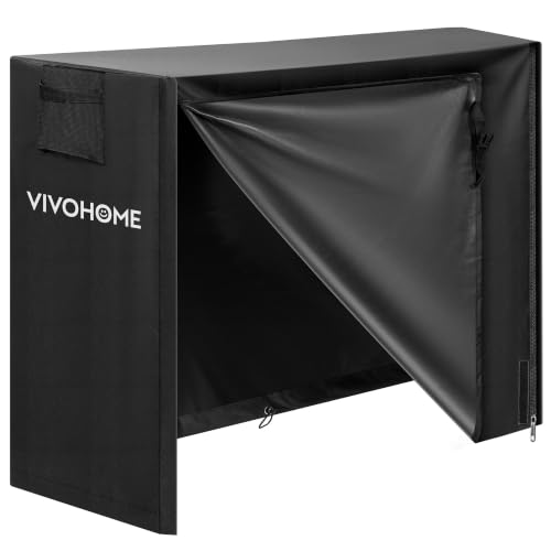 VIVOHOME 4ft Waterproof Outdoor Firewood Log Rack Cover, Black by VIVOHOME - Used condition - CA$37.99