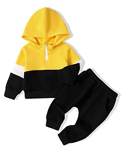 Image of NZRVAWS Toddler Baby Boy Infant Gifts Fall Winter Clothes Hoodie Tops Sweatshirt Pants Set 3 6 12 18 24 Months 2T 3T Outfits
