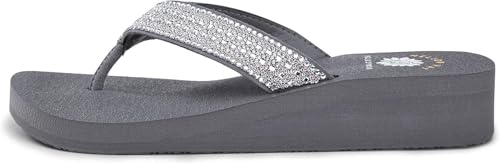 Yellow Box Women's Cressida Wedge Sandal, Round Toe, 1.25 Inch Heel, 0.5 Inch Platform, Comfortable Flip-Flop - Main Image