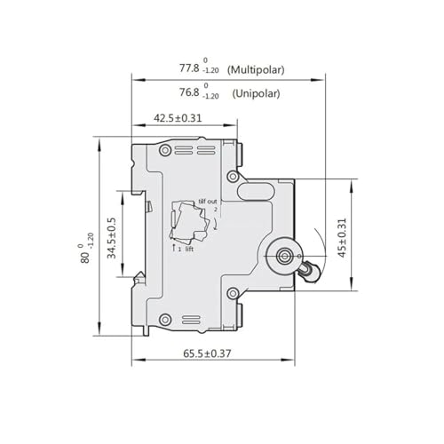 Disjoncteur MCB NXB-63 tetrapolaire 4P 10A 400V pour tableau modulaire DIN - 3