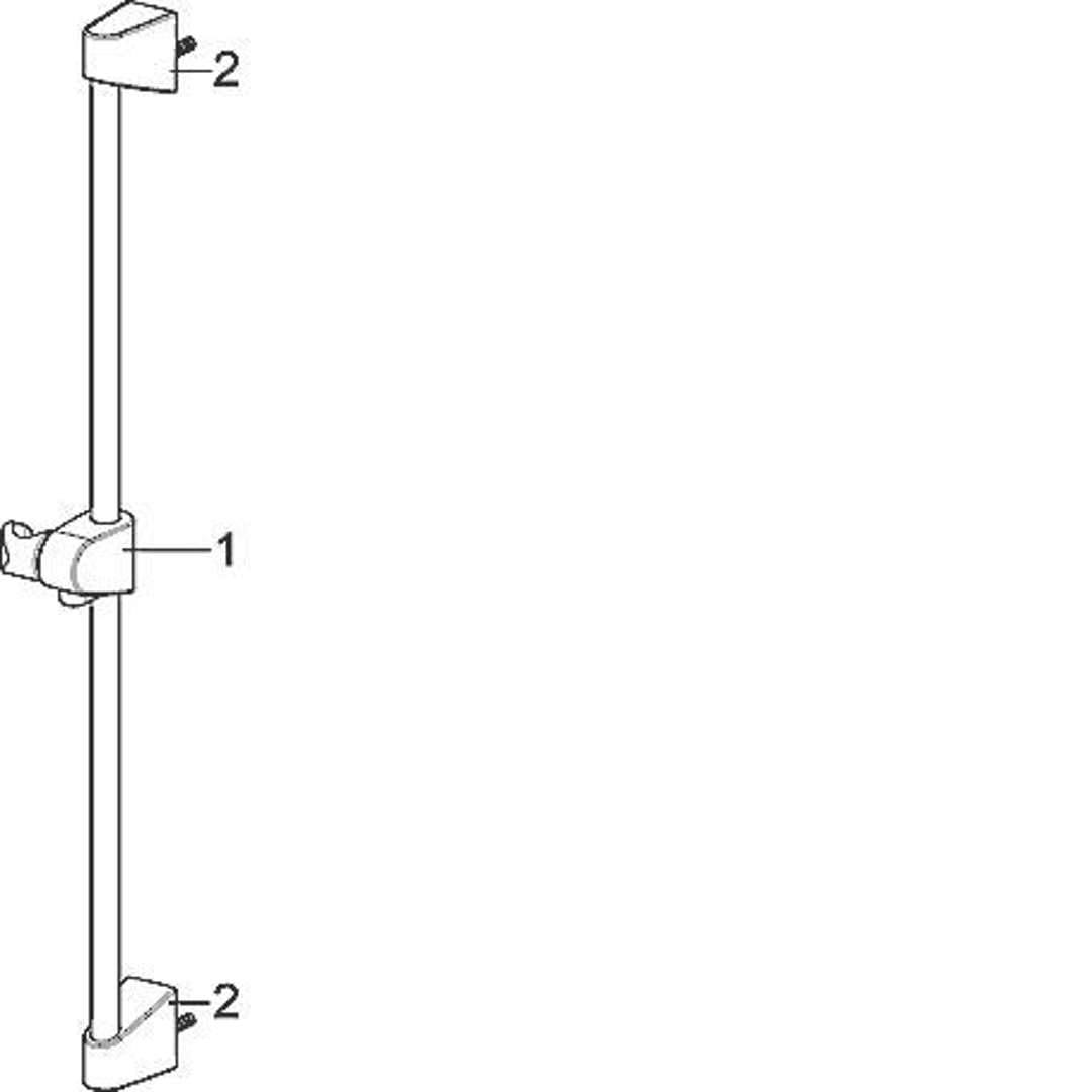 Hansa 44780213 Set Basicjet Parete, Kit di Montaggio, doccetta, Flessibile | Asta 650 mm, Diametro Testa Ø 95 mm, 1 Getto, Tubo Doccia: 1750 mm, Cromo