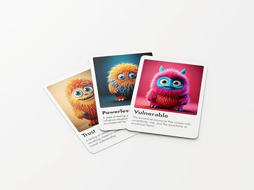 E-Motion Monsters™ Emotion Card Deck – 60 Illustrated Therapy & Emotion Cards for Adults, Couples, Families, and Therapists – Tools for Emotional Literacy, Healing, Parenting, and Connection