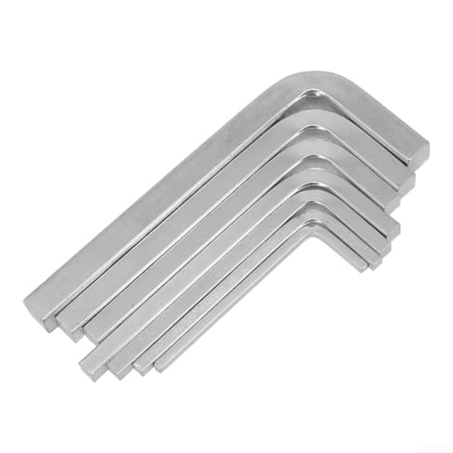 Homeponnew Juego de 7 destornilladores cuadrados en forma de L, 3-10 mm, adecuados para apretar tornillos cuadrados, construcción de acero al cromo vanadio
