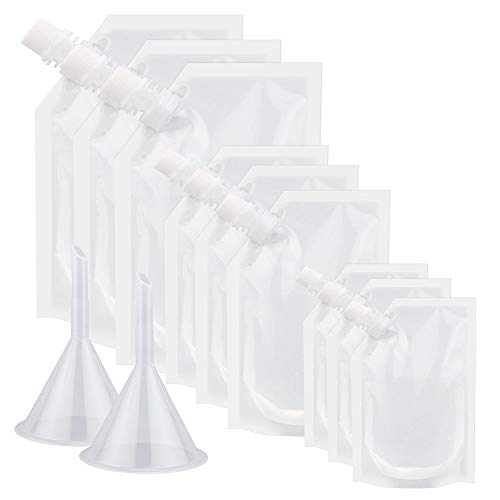 Alcoon 11 Pieces Plastic Liquor Flask Concealable and Reusable Plastic Drinking Flasks Liquor