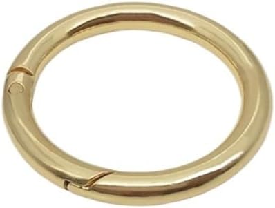 5Pcs Openable Metal Spring Gate O Ring Keyring - Versatile Zinc Alloy Snap Clasp for Bags, Belts, and DIY Projects