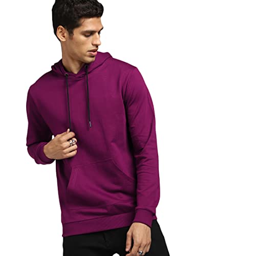 Image of Bewakoof Men Colorblock Long Sleeve Hooded Sweatshirt