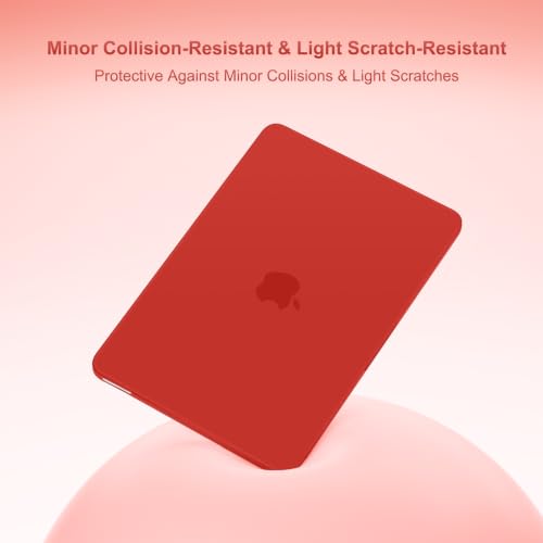 Image of MOSISO Compatible with MacBook Neo Case 13 inch 2026 A3404 A18 Pro Chip | 4 in 1 Kit Precision Fit Crack & Scratch Resistant Protective Hard Shell Case Cover, Red
