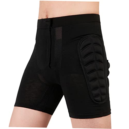 HEMOTON Adult Black Snowboarding Protective Gear Skiing Pants with Ample Padding Hockey Girdles Protection Comfortable Fit for Skiing Skating