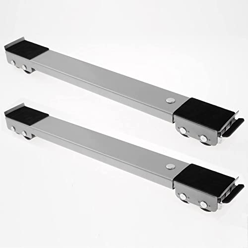 YNIYUJKL Soporte para Lavadora, Base Móvil Universal para Frigorífico, Base Móvil para Lavadora con 24 Ruedas con Bloqueo, Pedestal Ajustable De 45 A 70 Cm para Secadora,Silver