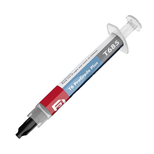 Akasa Thermal Compound T6 ProGrade+, disipador de calor de pasta para CPU/GPU/Todos los enfriadores, no curado y no eléctricamente conductor, larga vida útil incluyendo esparcidor y