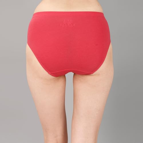 Image of SOIE Women High Rise Full Coverage Solid Colour Cotton Stretch Hipster Panty (Pack of 3)