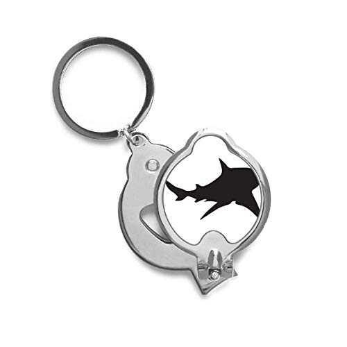 Coupe-ongles requin noir en acier robuste graphisme biologie marine