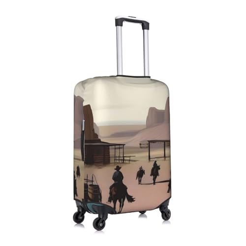 Wild West Life Suitcase Cover Small with Invisible Zipper, for Business and Travel, Without Suitcase3