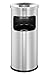 Dur Able 333223 Cestino Di Metallo Con Asher Safe, Selbstloeschender Stand Posacenere Con 17L Spazzatura E 2L Asher Argento