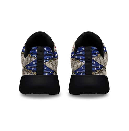 Sonzj-II Patriotic 4th of July Shoes Independence Day American Flag Print Sneakers Lightweight Comfortable Running Shoes for Men Women4