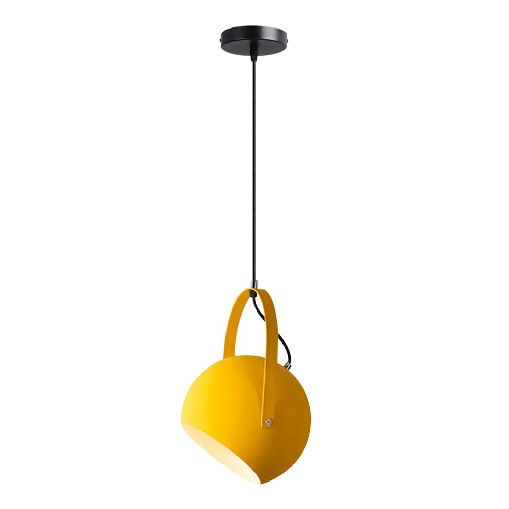 ZGDHWCR Nordic Industrial Style Pendant Lamp, E26 Light Source Single Head Hanging Light, Creative Adjustable Angle Chandelier, Restaurant Living Room Bedroom Decoration Light Fixtures