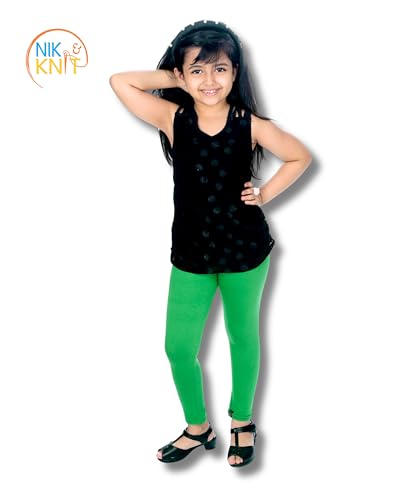 Image of NIK & KNIT Premium Stretchable Plain Leggings for Girls /Kids | Combo Bottom Wear (Top /T-Shirt NOT Included)