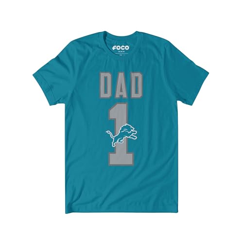 Image of FOCO NFL Mens NFL Team Logo Tee Shirt #1 Dad T-Shirt