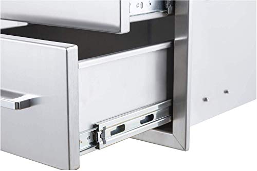 Yuxiangbbq Outdoor Kitchen Drawers Stainless Steel 3-Drawer Bbq Drawer 14 Inch W X 20.5 Inch H X 23 Inch D Enclosed Built-In Drawer Flush Mount For Outdoor Kitchens & Bbq Islands thumb #6