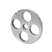 WOLFCUT 4260643350283 Lochschiebe Disque perforé, Acier Inoxydable, argenté