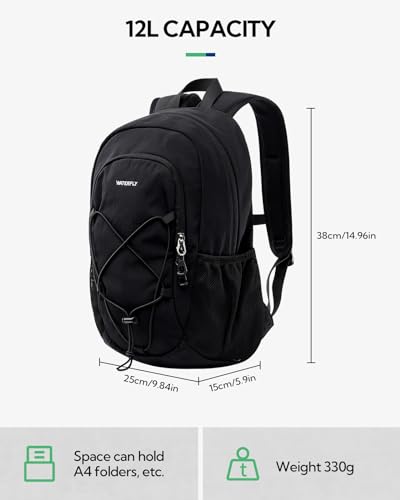 image for WATERFLY 12L Small Hiking Backpack: Day Pack Lightweight Travel Bag Ca