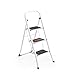 Produktbild HOUSE DAY Trittleiter - Leiter 3 Stufen Trittleiter Klappbar mit Griff,Stehleiter für Küchen Haus Außen Erwachsende,rutschfest Klapptritt für Haushalt und Büro,Leiter Klappbar Belastung bis 150 kg