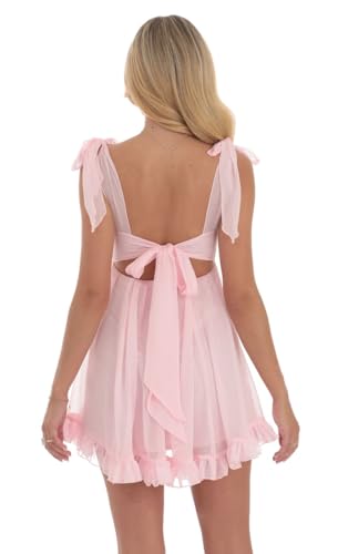 Image of Women Y2k Tie Shoulder Mini Dress Sleeveless Flowy Babydoll Dress Boho Floral Aline Short Sundress