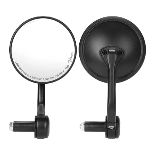 Rétroviseur de moto d'extrémité de guidon universel rond réglable M8 M6