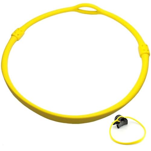 Collar de buceo regulador de silicona flexible de 76 cm color negro con anillo de sujeción 2