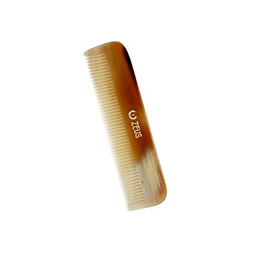 ZEUS Anti-Static Fine Tooth Natural Horn Hair Comb - Styles and Tames Flyaways - Z41