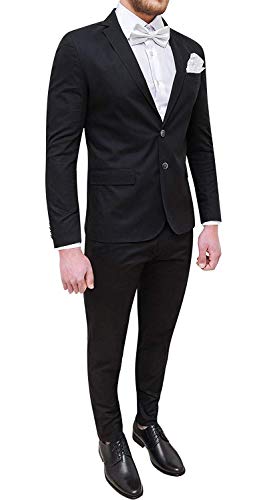 Costume sartoriale noir en coton de qualité supérieure - 2