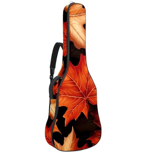 Sac pour guitare acoustique étanche feuilles d'érable avec couche antichoc