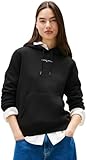 Tommy Jeans Sudadera Mujer Linear con Capucha, Negro (Black), XXL